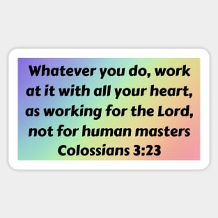 Bible Verse Colossians 3:23 Sticker